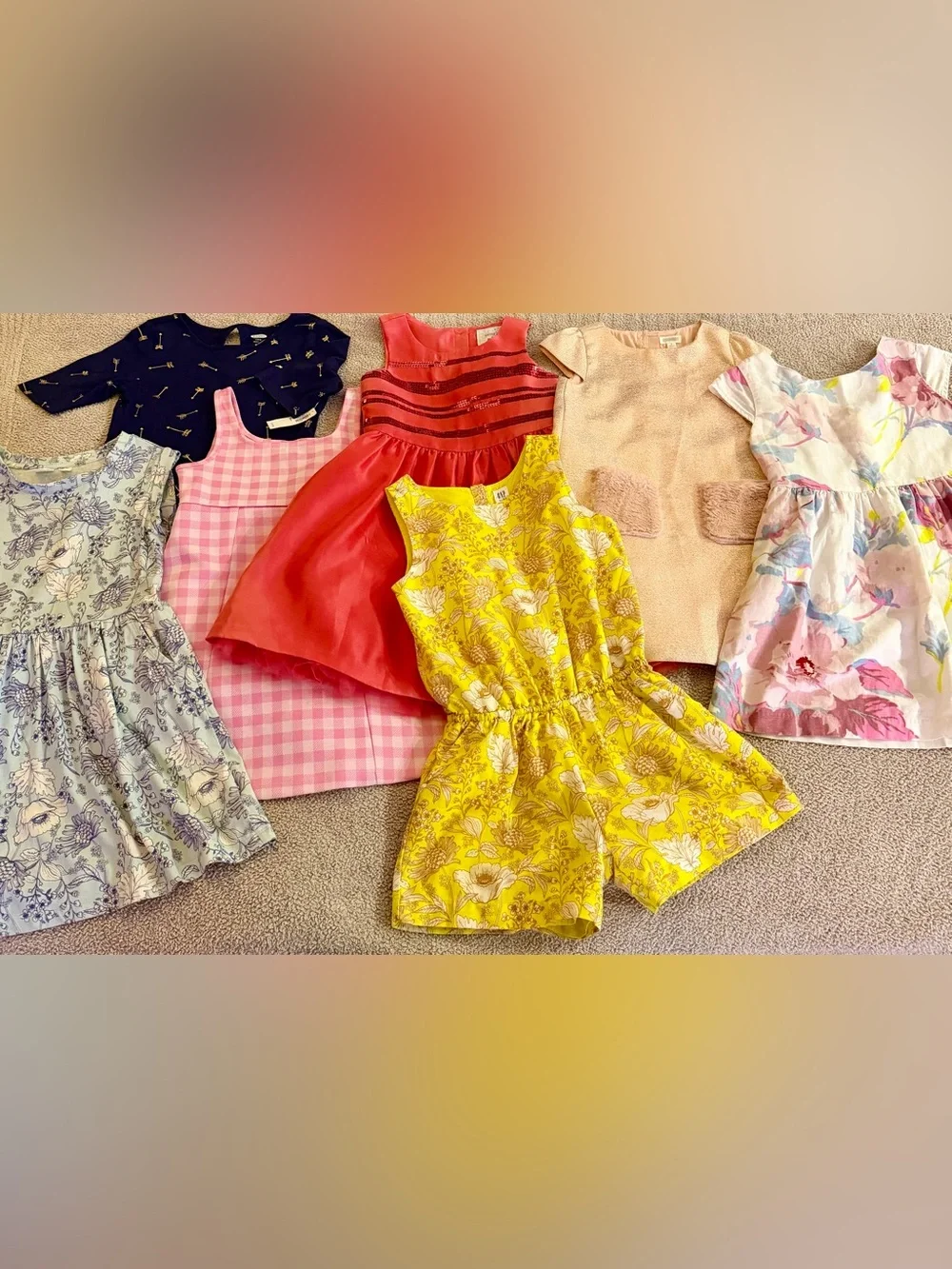 Gymboree GAP Old Navy Dress Romper Lot of 7 Party Formal Casual Size Small 5-6-7